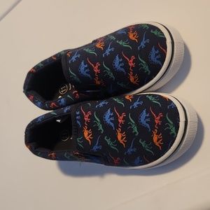 Boys dinosaur slip on shoes